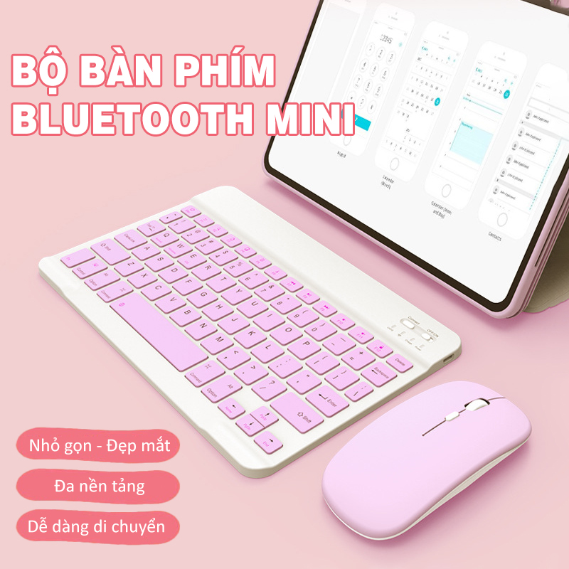 Bộ bàn phím bluetooth không dây mini 10 inch - D1435