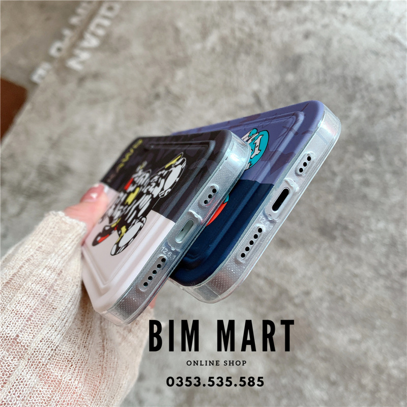 Ốp lưng chú gấu bụng phệ Bearbrick Cho iPhone 7 Plus/8 Plus/X/Xs/Xs Max/11/11 Pro/11 Pro Max/12/12 Pro/12 Pro Max/13/13 Pro/13 Pro Max kèm khay đựng thẻ ATM