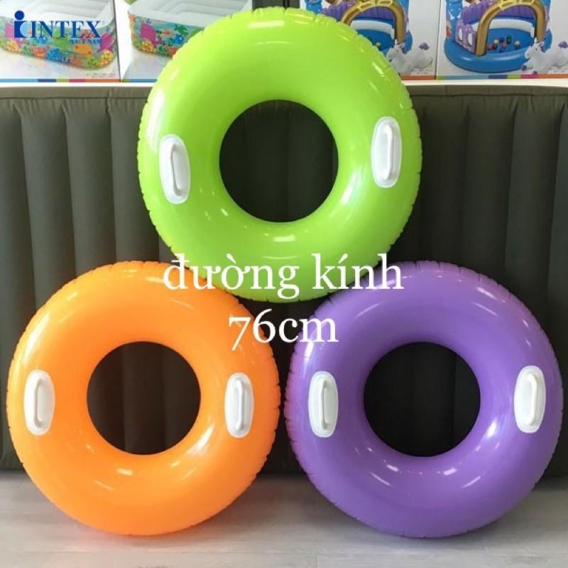 Phao bơi tròn đường kính 76cm màu sắc tươi sáng nổi bật thích hợp cho trẻ em và người lớn chính hãng Intex - LYLYSPORTS