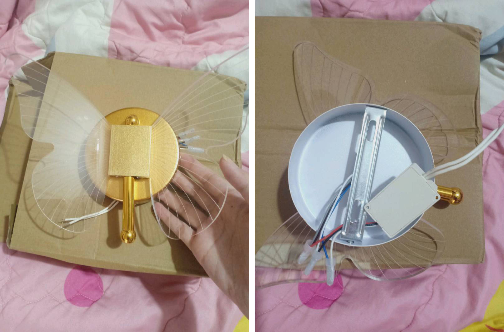 Đèn tường LED FASIO hình con bướm cao cấp trang trí nội thất hiện đại - 3 chế độ ánh sáng