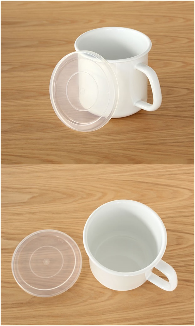 Bộ 01 Cốc nhựa uống nước nắp mềm màu trắng Nakaya 200ml + 01 Cốc nhựa uống nước nắp mềm Nakaya 300ml - Made in Japan