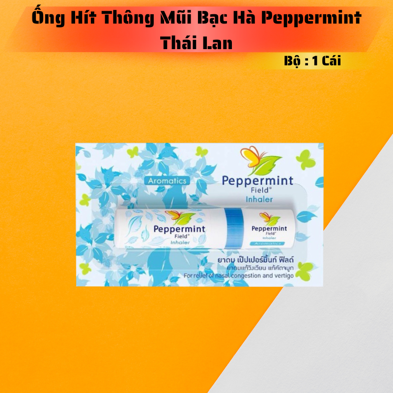 Ống Hít Thông Mũi 2 Đầu PEPPERMINT FIELD Inhaler Aromatics Thái Lan