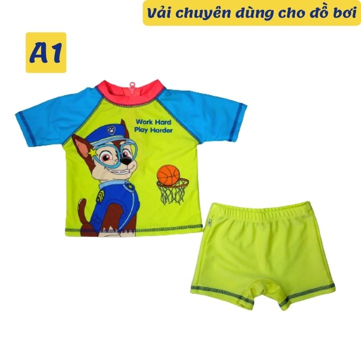 Đồ bơi cho bé trai -gái hình chó cứu hộ 10-39kg - độ co giãn tốt- Kiến Lửa