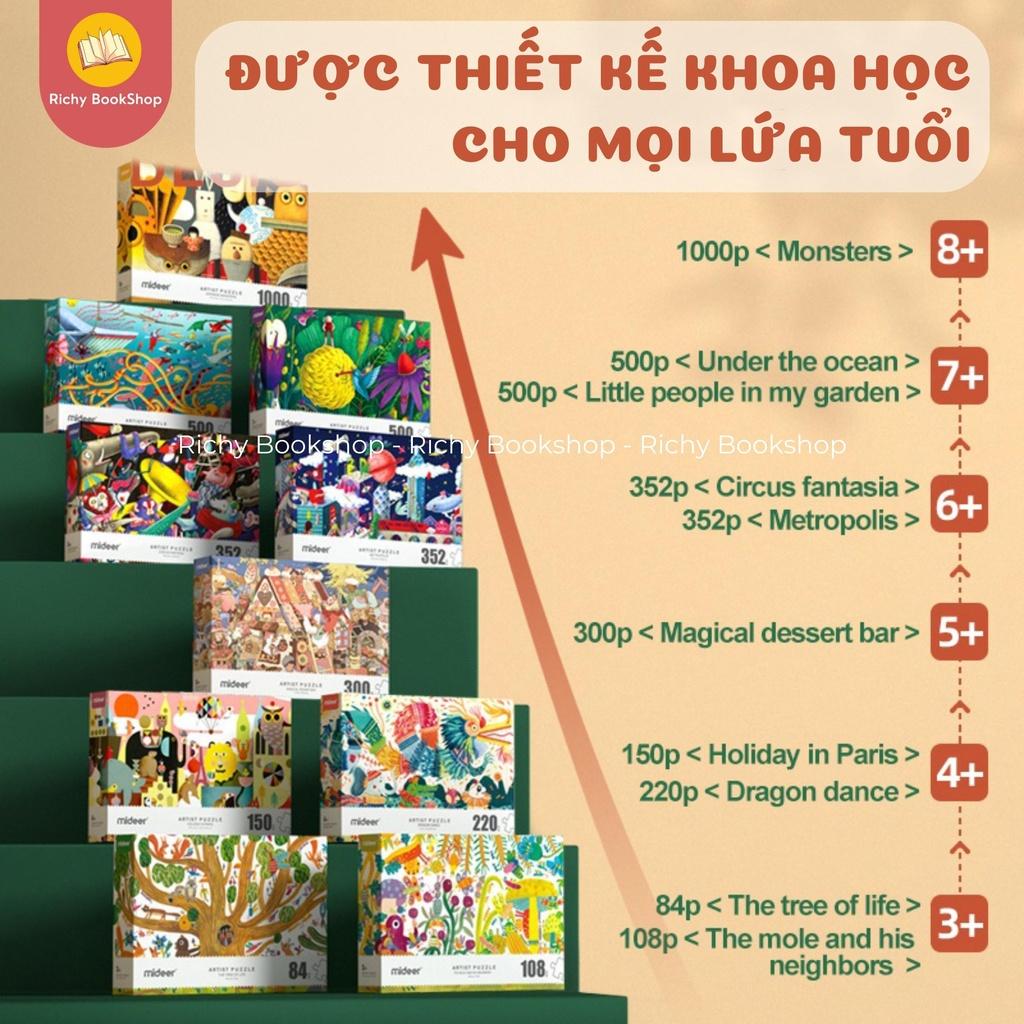 Đồ Chơi Xếp Hình Nghệ Thuật Quốc Tế Siêu Cấp Cho Bé Từ 3+ Tuổi - Mideer International Artist Premium Puzzle