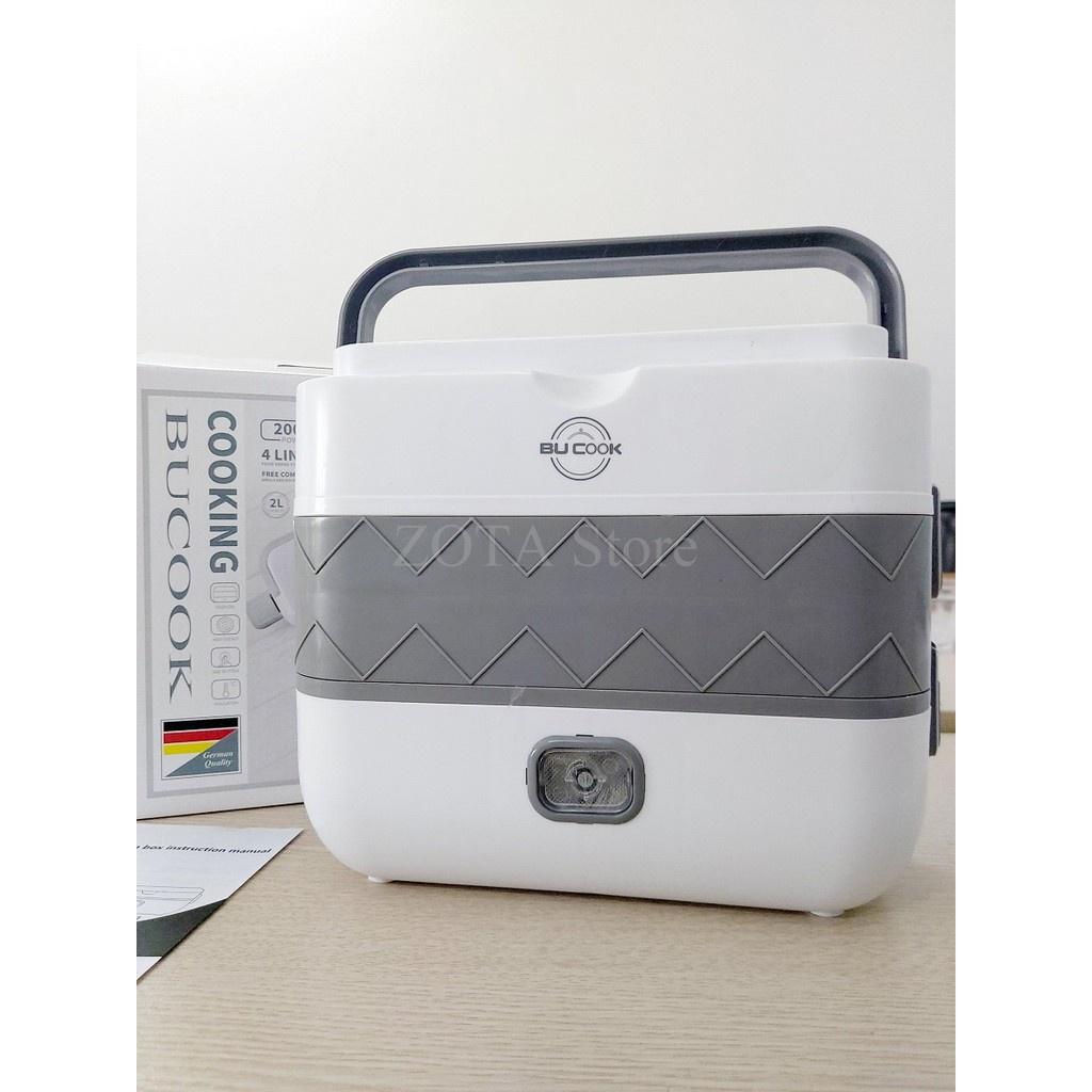 Hộp đựng cơm cắm điện 2 tầng 4 ngăn cao cấp