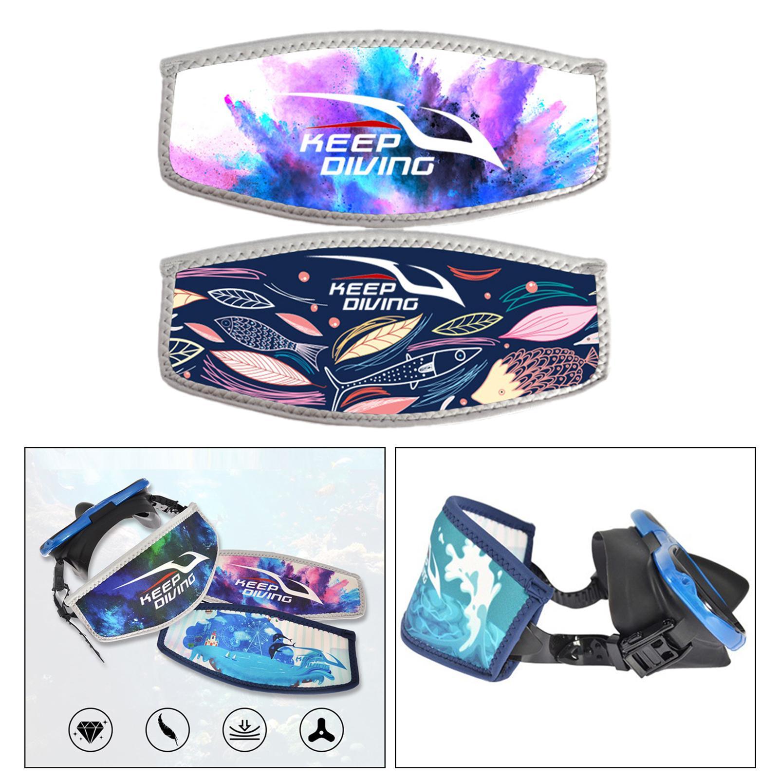 2xReplacement Padded Mask Strap Cover Scuba Diving Free Dive Pink