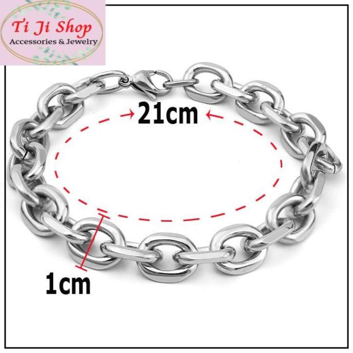 LẮC TAY NAM INOX NAM CHỮ CONG TO ĐẠI 10LY siêu đẹp, siêu ngầu