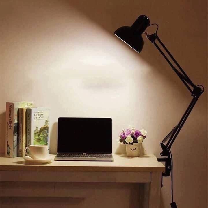 Đèn để bàn có đế kẹp cạnh bàn 2 in 1 chuyên dùng để học, làm việc, đọc sách, đèn ngủ,.... cho nam và nữ dễ dàng điều chỉnh xoay 360 độ, thiết kế sang trọng hiện đại