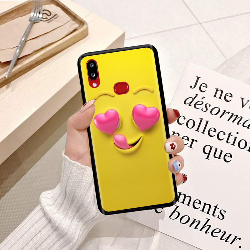 Ốp lưng điện thoại SamSung A10S viền silicon dẻo TPU  hình Emoji - Đa Cảm Xúc