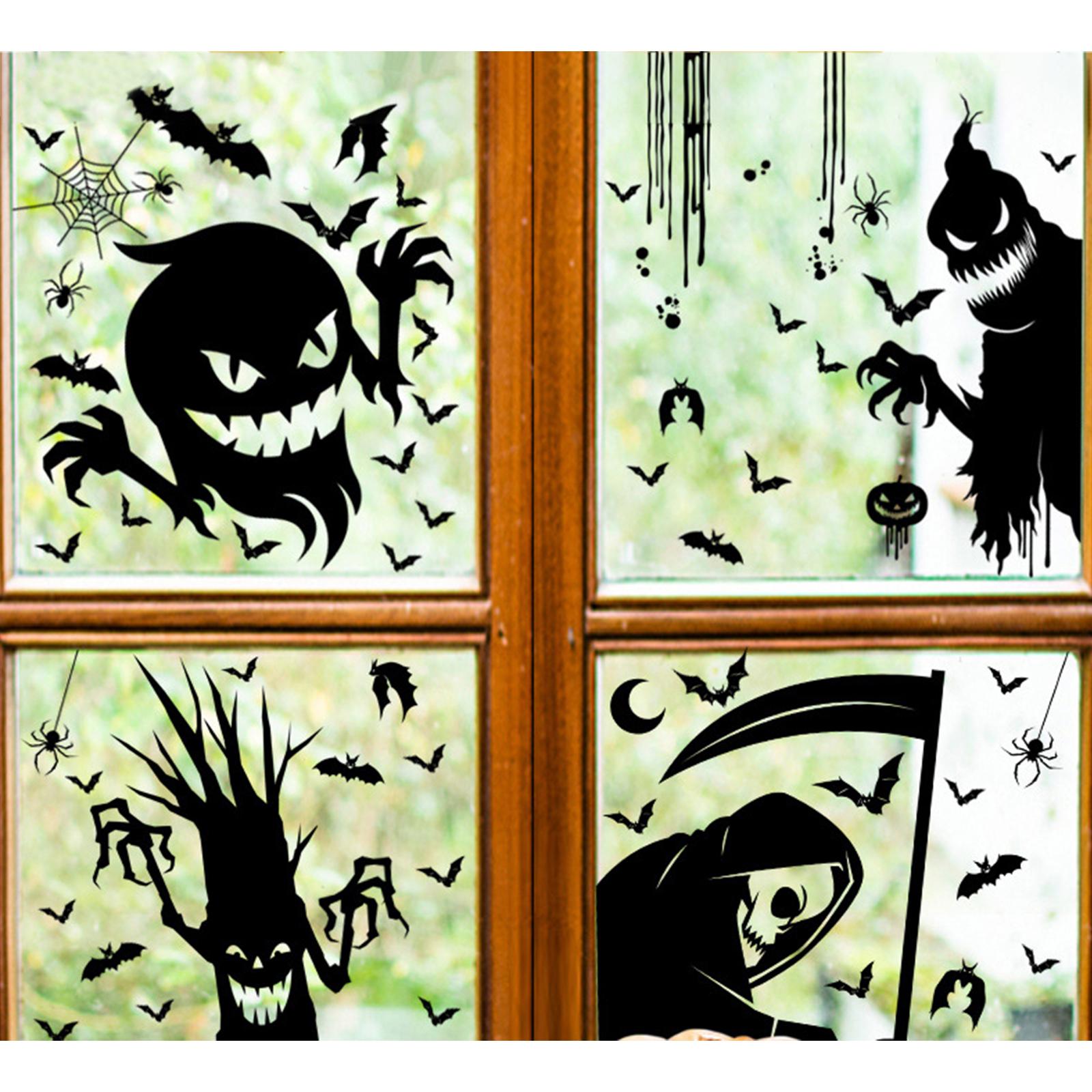 Nhãn dán cửa sổ trang trí Hallowen rùng rợn