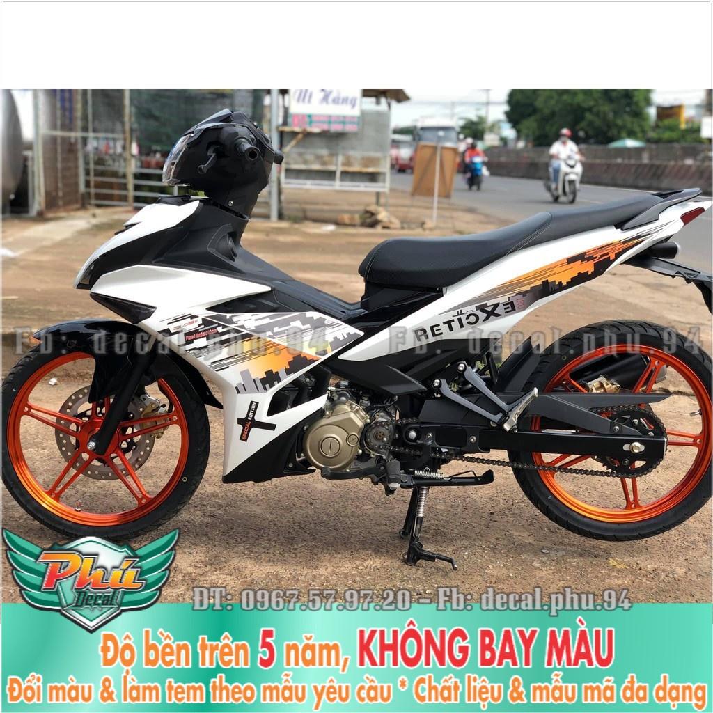 Tem rời Exciter 150 City Cam Trắng