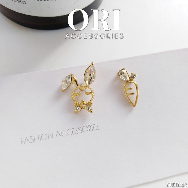Khuyên tai nữ Thỏ và Cà rốt xinh xắn dễ thương ORI ACCESSORIES B105