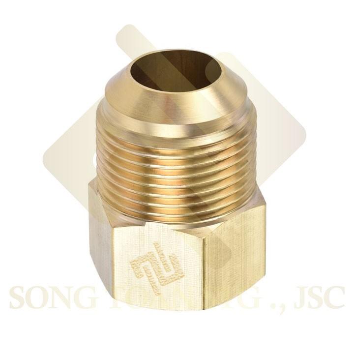 Bộ thân ren trong côn lồi hàn ống cho điện lạnh khí nén (Brass Flare female Connector) - Rắc co thẳng NPT