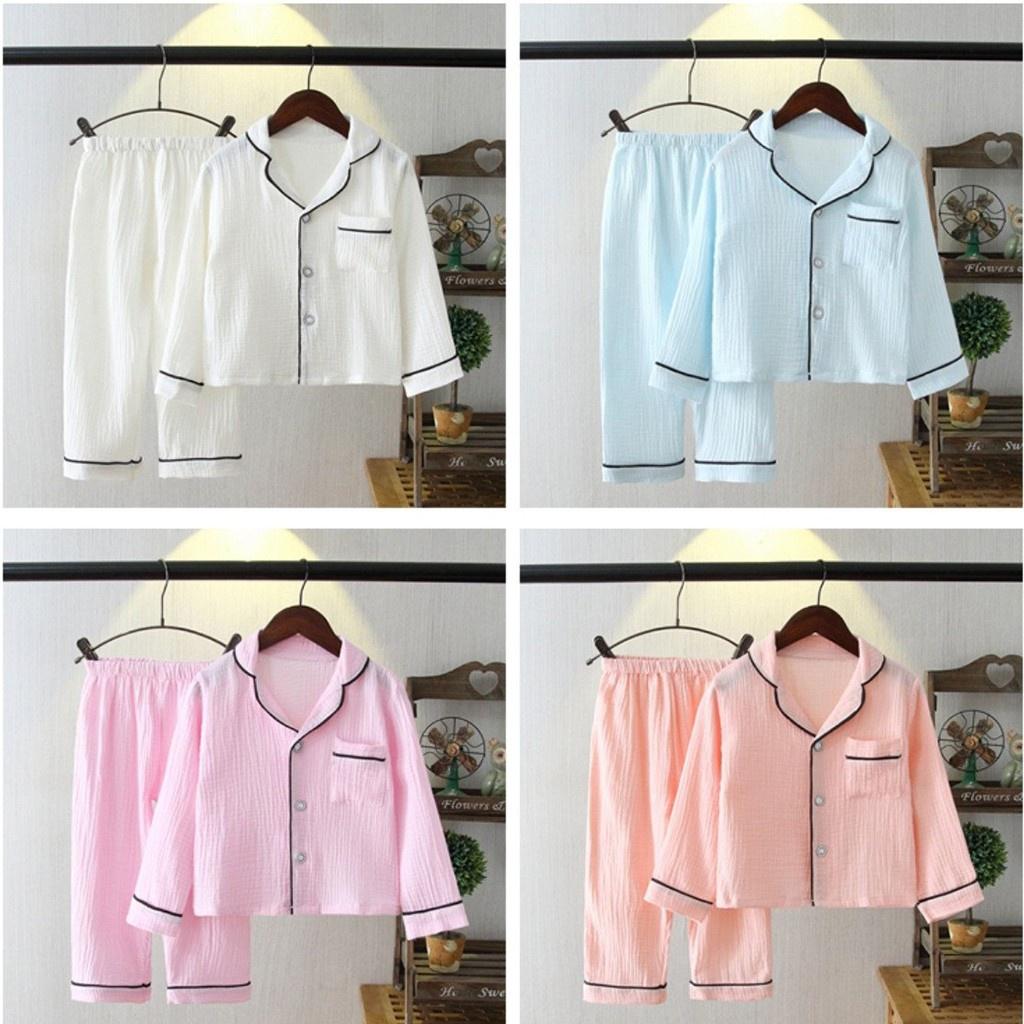 Bộ pijama cho bé trai bé gái Binbon kids, đồ bộ ngủ mặc nhà cho bé chất đũi nhăn siêu mát cho bé từ 7-28kg