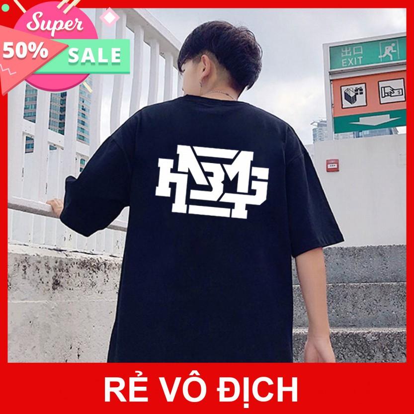 Giảm Giá Áo Thun Tay Lỡ Unisex Đen #HNBMG Siêu Chất