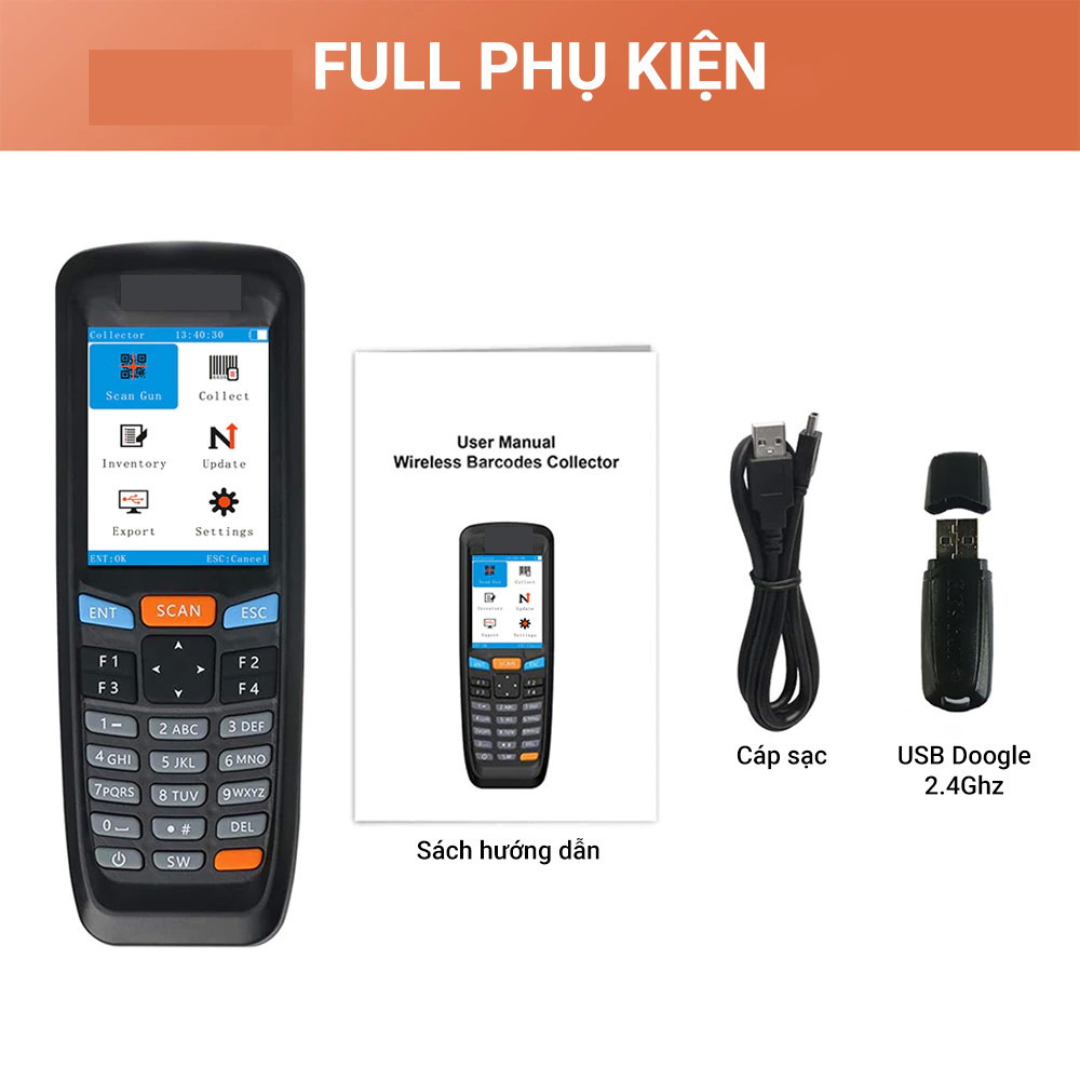 Máy quét mã vạch PDA – Máy kiểm kho PDA – Máy PDA M100 ( Hàng chính hãng)