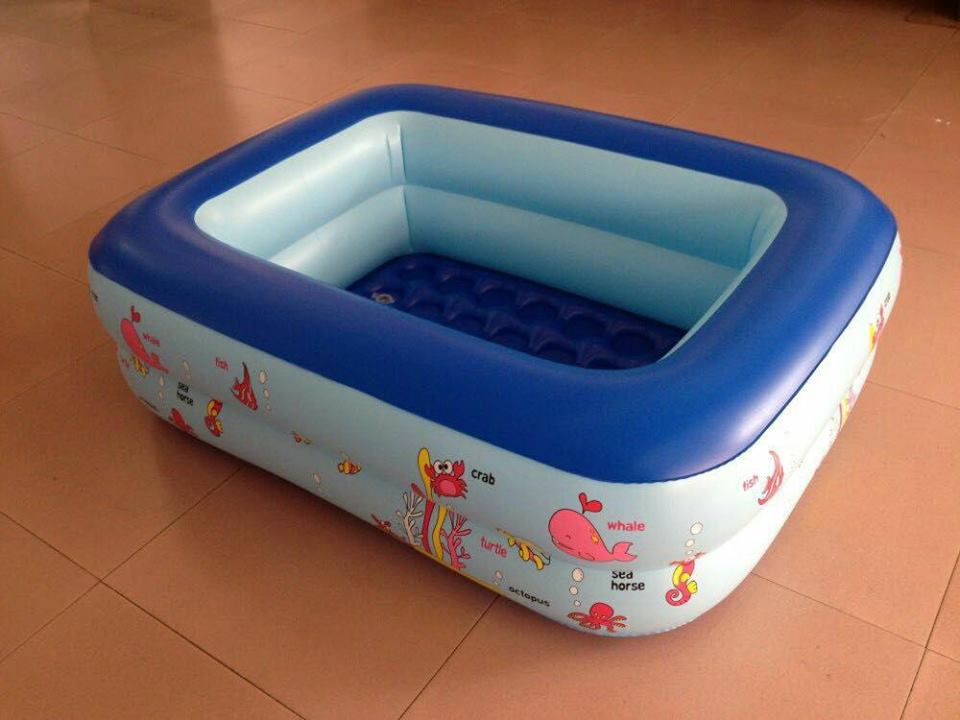 Bể bơi phao gia đình chính hãng Summer Baby 180*140*60CM (tặng kèm bơm điện)