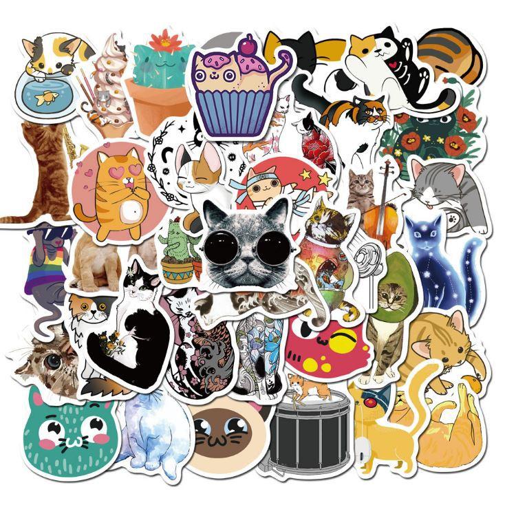 Sticker dán cao cấp CHỦ ĐỀ MÈO Cực COOL ms#118