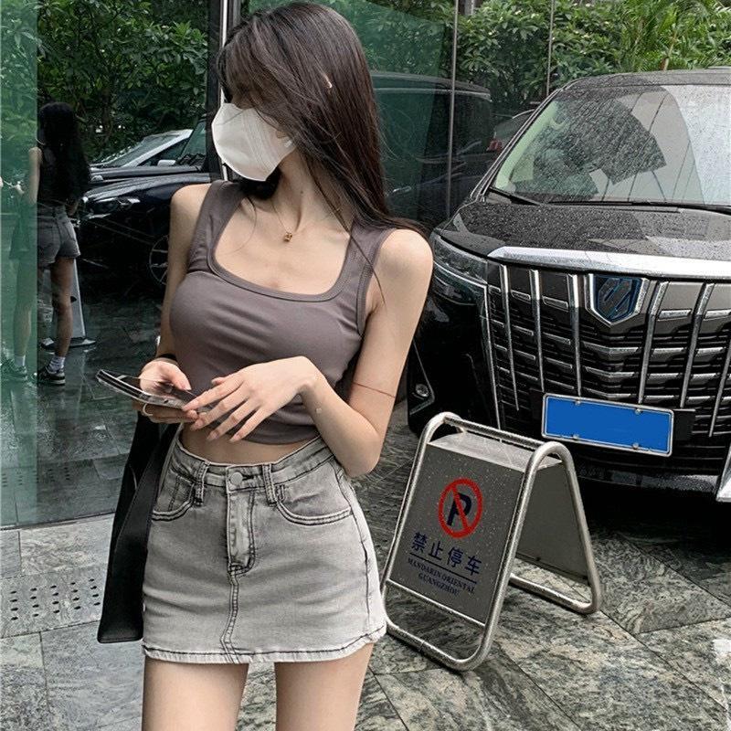 Áo Bra nữ sát nách cổ vuông dáng croptop chất thun Mềm Dáng Lửng Sẵn Đệm Ngực hàng chuẩn loại 1