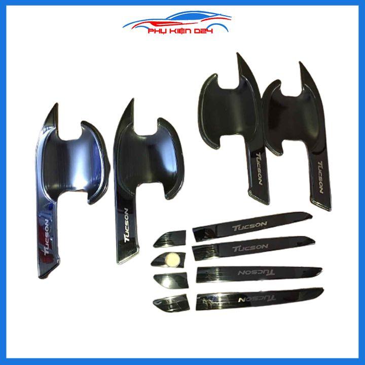 Ốp tay hõm Tucson 2016-2017-2018-2019-2020-2021 vân cacbon/mạ crom/titan chống trầy bảo vệ cửa xe ô tô