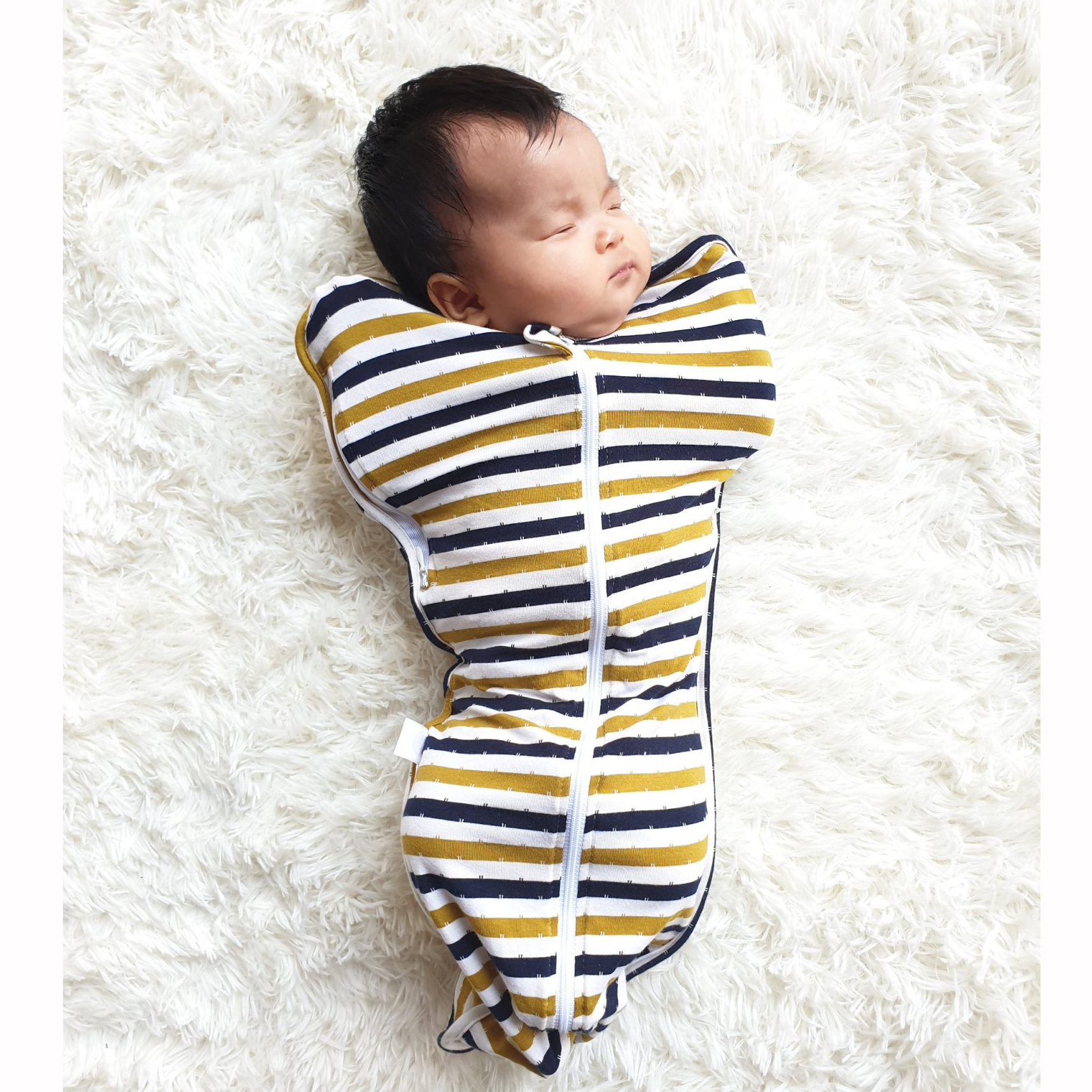 Quấn nhộng chũn cao cấp giúp bé ngủ ngon - Cotton co giãn 4 chiều - An toàn cho bé