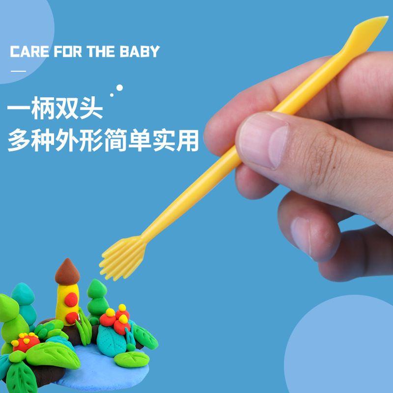 Bộ 5 cây tạo hình đất sét bằng gỗ, 8 cây tạo hình đất sét 16 đầu