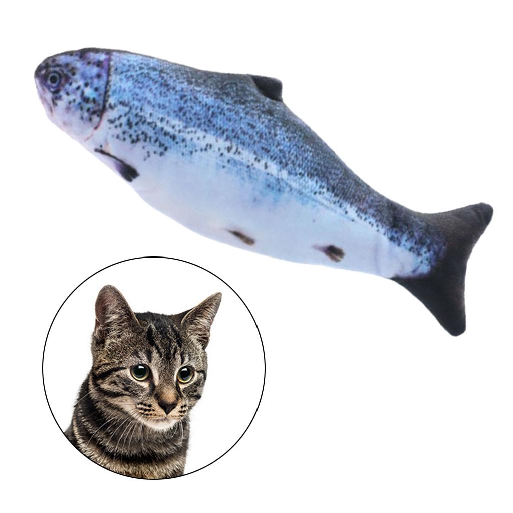 2x Pet Cat Chewing Toy Kitty Interactive Fish Toy Play Toy For Cat Kitten