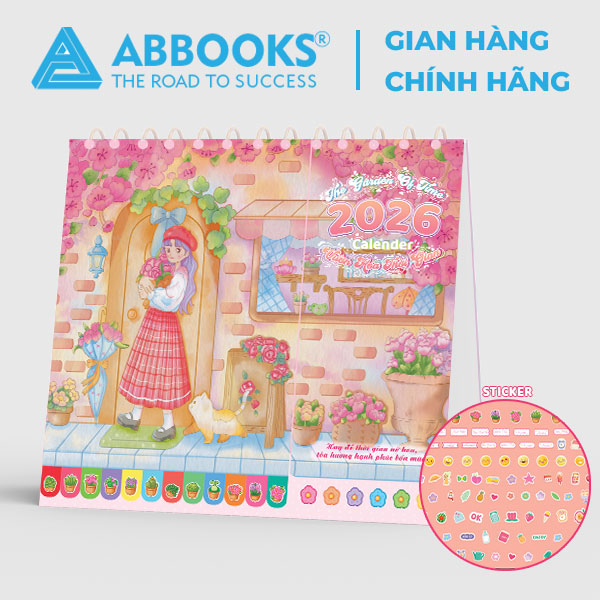 Lịch Để Bàn 2026 Tô Màu - The Garden Of Time - Tặng Sticker Trang Trí - ABBOOKS