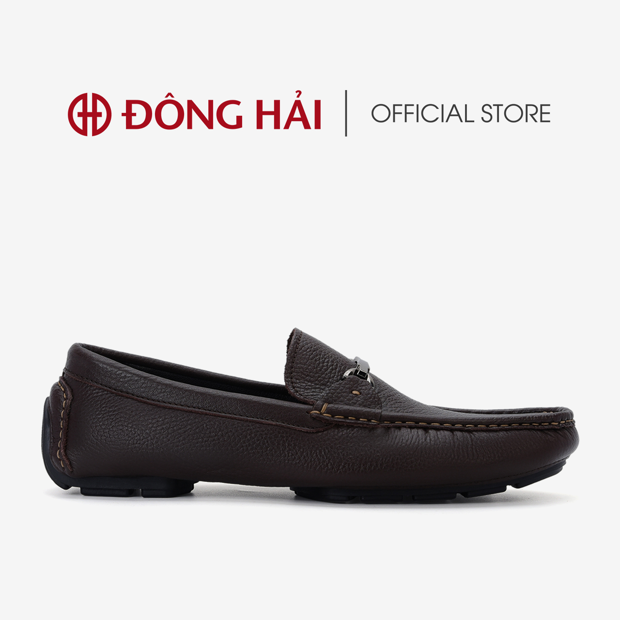 Giày lười nam Đông Hải thiết kế Horsebit Loafer đính kim loại ngang mũi giày tăng  vẻ thanh lịch - G2283