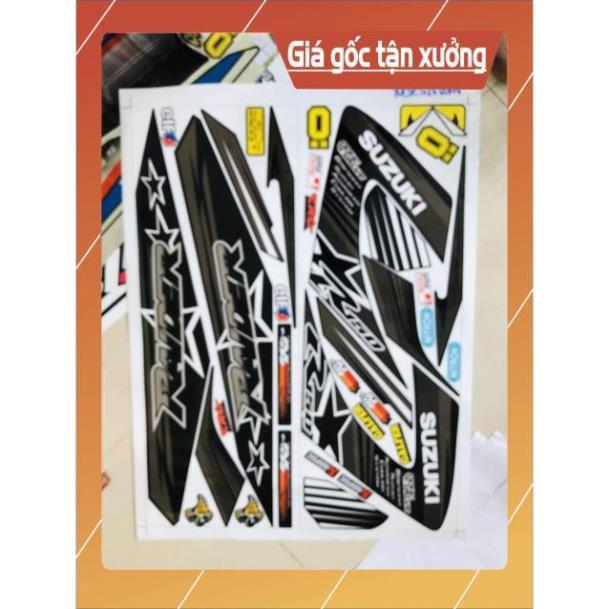 Tem rời Raider xăng cơ ngôi sao dán xe đen