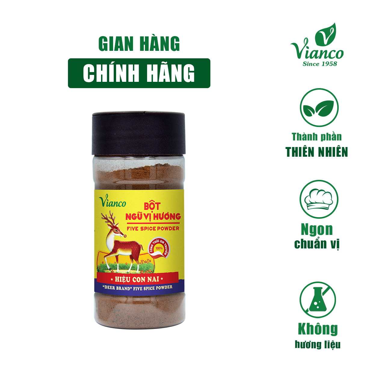 Bột Ngũ Vị Hương Hiệu Con Nai Pet 50gr