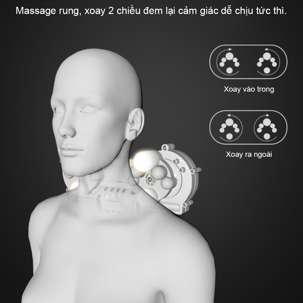 Gối Massage Toàn Thân Vai, Gáy, Cổ, Lưng Đa Năng Bằng Hồng Ngoại Giúp Giảm Đau, Ngủ Sấu Giấc Tại Nhà