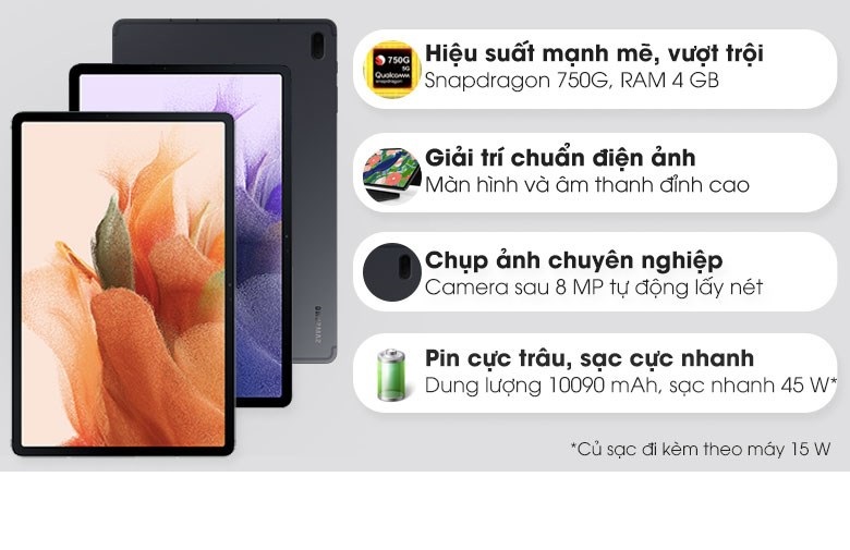 Máy Tính Bảng Samsung Galaxy Tab S7 FE 4GB/64GB - Hàng Chính Hãng