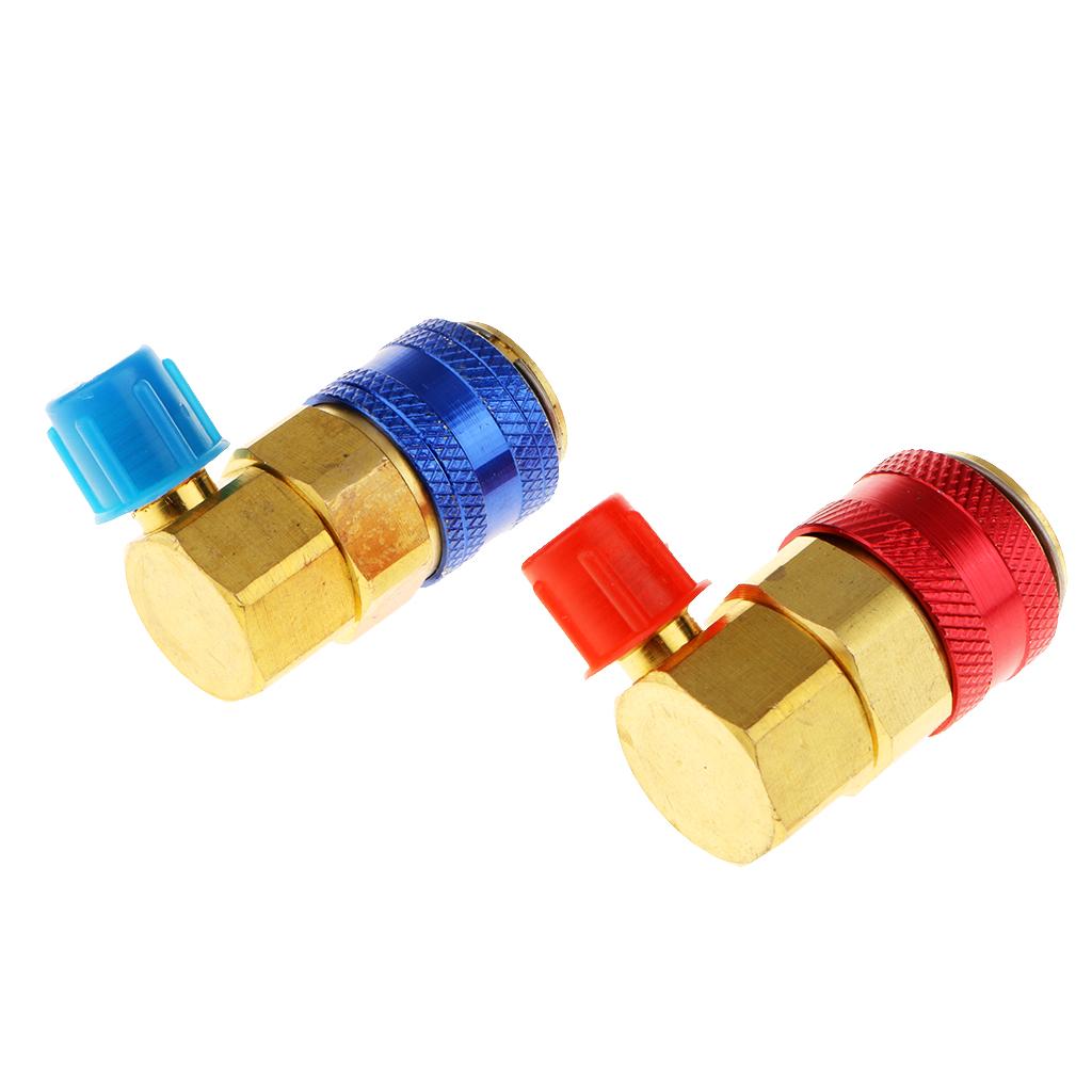 Cặp HVAC 1/4 R134a Hi Không Khí Thấp Điều Kiện Đầu Nối Nhanh Adaptors Khớp Nối Bộ