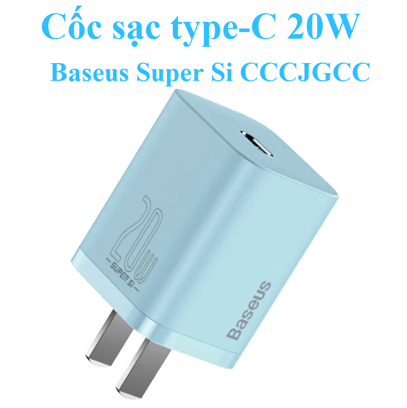 Cốc sạc type-C 20W Baseus Super Si Quick Charger CCCJGCC - Hàng chính hãng