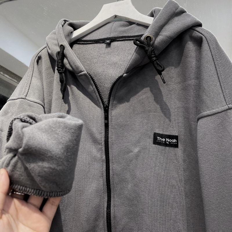 áo Khoác nỉ NOAZH đen xám unisex ảnh thật SSSTore ( nam nữ mặc đều được