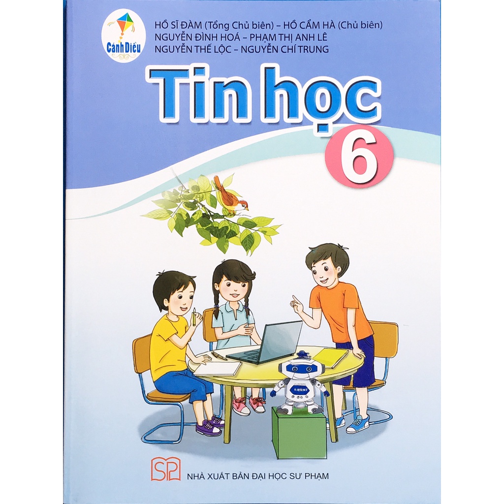 Sách - Tin học lớp 6 (CD) và 2 tập giấy kiểm tra kẻ ngang xanh biển