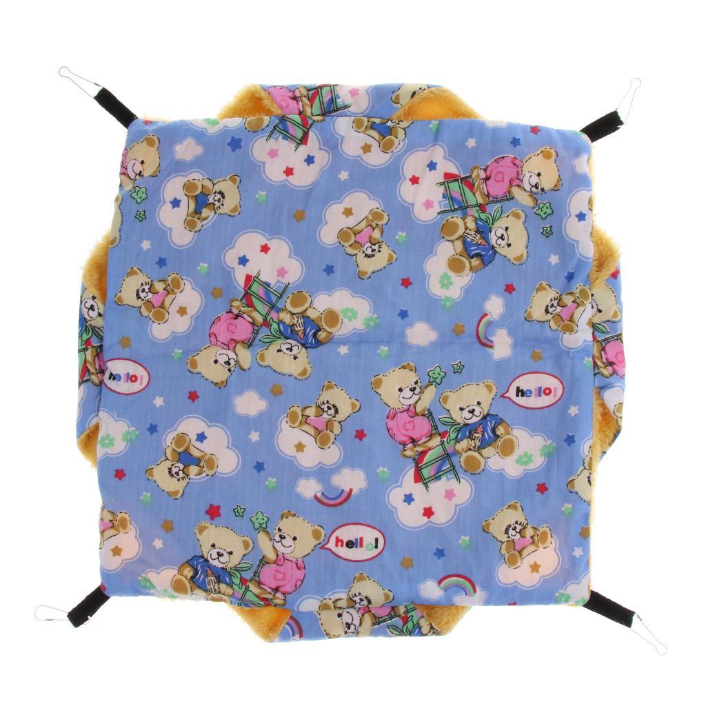 Small Animal Hammock Bed Mat Hamster Bird Cage Double Layer Hanging Bed