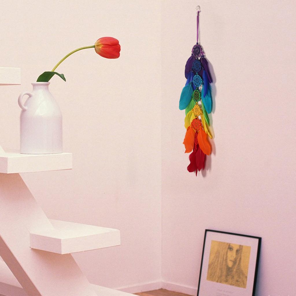 Nhiều Màu Sắc Bằng Dream Catcher Mặt Dây Chuyền Nghề Tặng Nhà Xe Trang Trí Tường