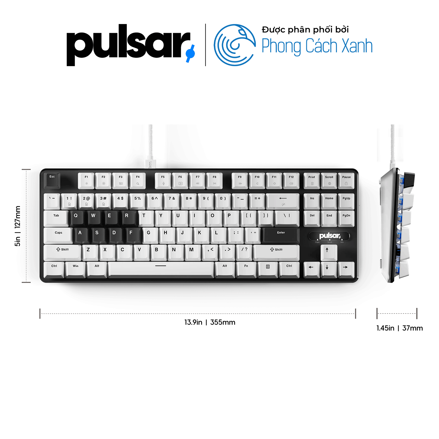 Bàn phím HE Pulsar PCMK 2 HE TKL ANSI - Hỗ trợ Rapid Trigger - Hàng Chính Hãng
