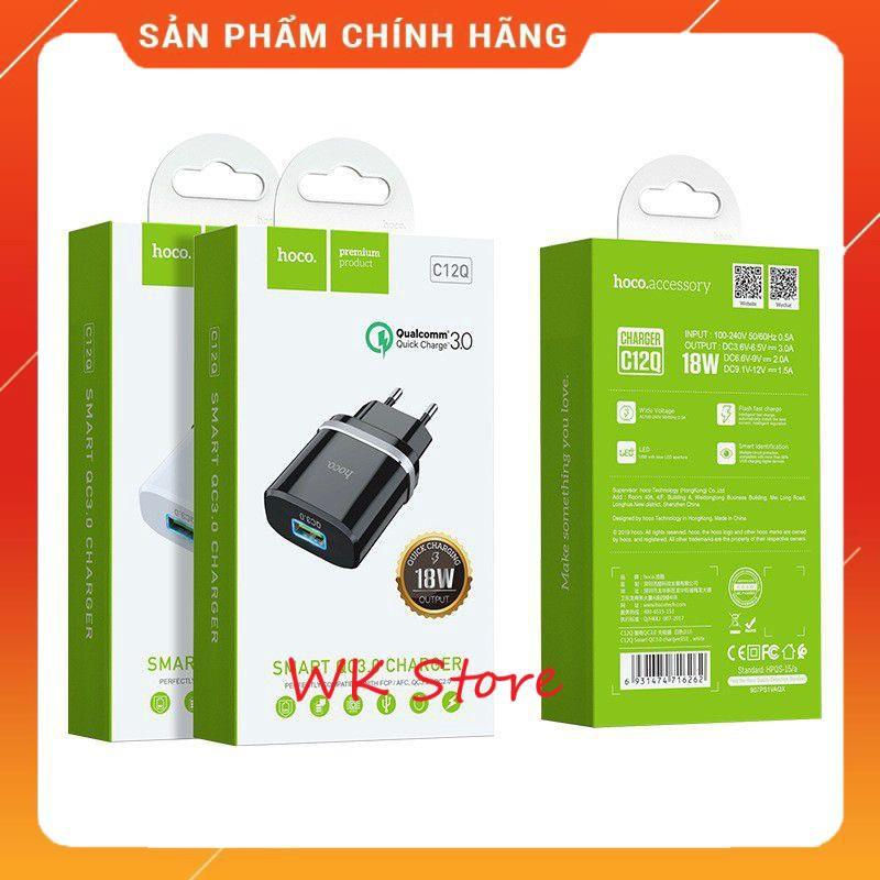 Củ sạc nhanh Hoco c12Q, sạc nhanh 18w - Hàng chính hãng