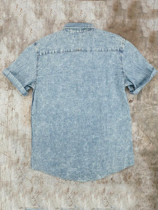 Áo Sơ Mi Nam Tay Ngắn Antony Morato Washed Denim Shirt - Size M