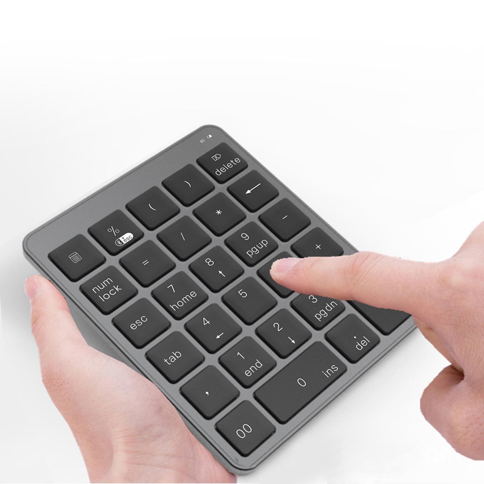 Wireless 28-Key Numeric Keypad For Smartphones Tablets Laptop Desktop PC