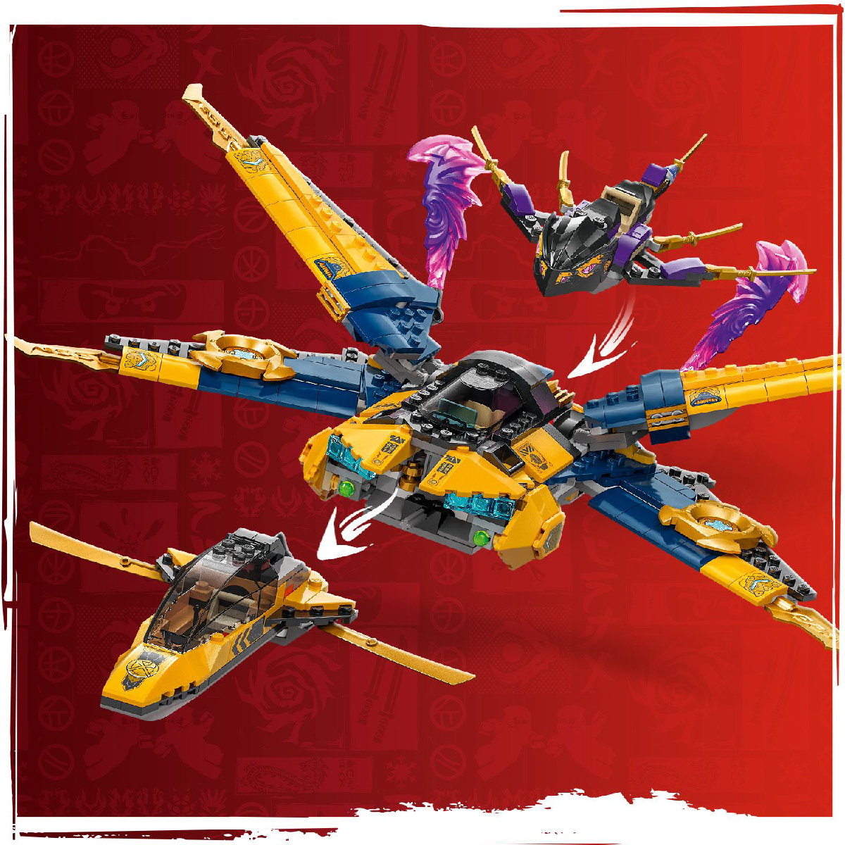 Đồ Chơi Lắp Ráp Chiến Giáp Và Máy Bay Chiến Đấu Của Arin LEGO NINJAGO 71833 (510 chi tiết)