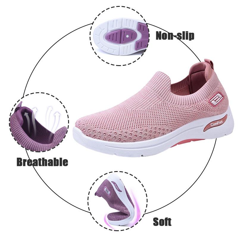 Giày tennis thời trang Giày tennis Ánh sáng Phụ nữ Thể thao Thể thao trượt trên giày đi bộ giản dị nữ Color: Pink Running shoes Shoe Size: 8.5