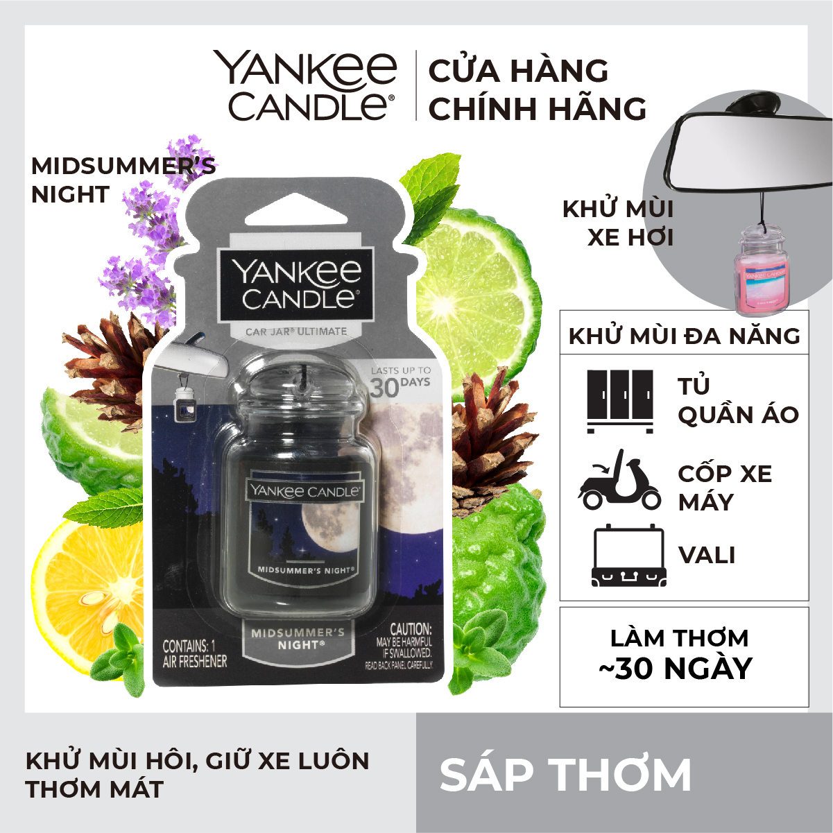 Sáp thơm xe Yankee Candle - Midsummer Night