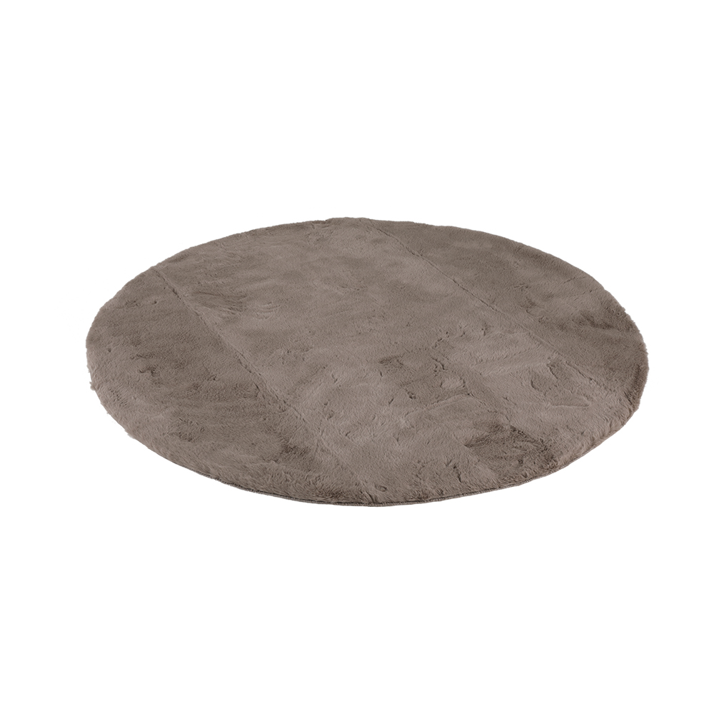 Thảm Tròn Lông RABTONY Trang Trí Màu Nâu 150x150 cm| Index Living Mall | Nội Thất Nhập Khẩu Thái Lan