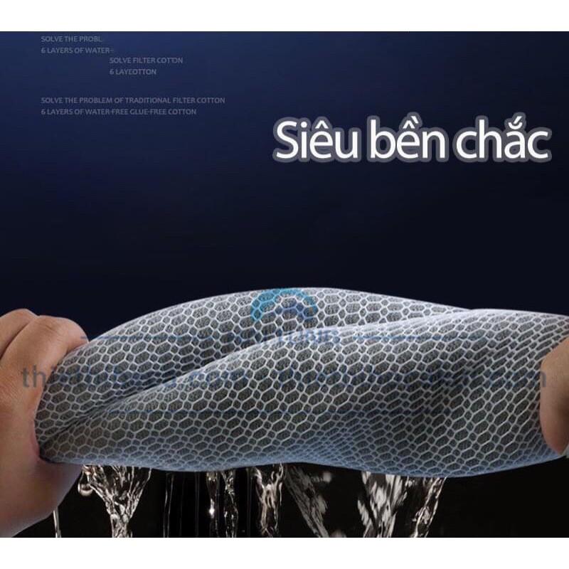 Combo 2 tấm Bông lọc sinh hóa, Bông lọc 6D thế hệ mới lọc thô rất sạch,Vật liệu lọc bể cá kích thước 40x30x2