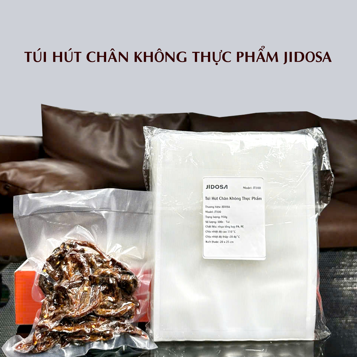 Máy Hút Chân Không Thực Phẩm JIDOSA JD3400 Hàn Miệng Túi thực phẩm gia đình ( tặng 10 túi hút ) Hàng Chính Hãng