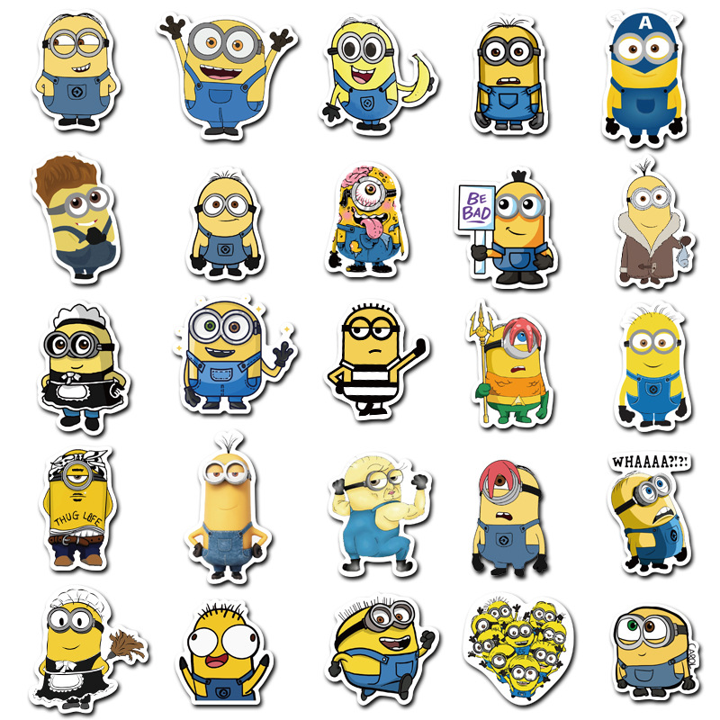 Sticker 50 miếng hình dán Minion